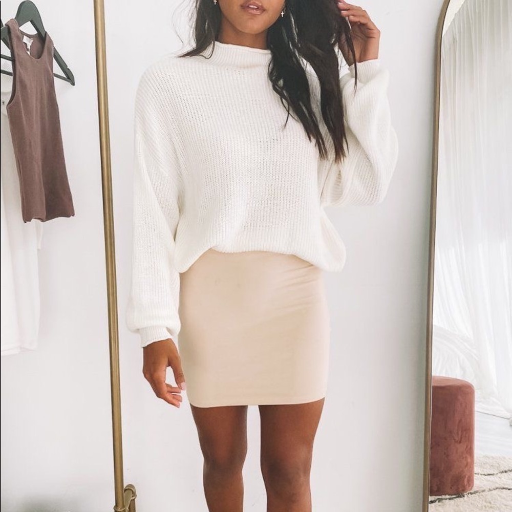 Tan Mini Skirt